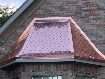 Copper Bay Window Roof