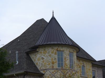 Metal Cone Roof Installation